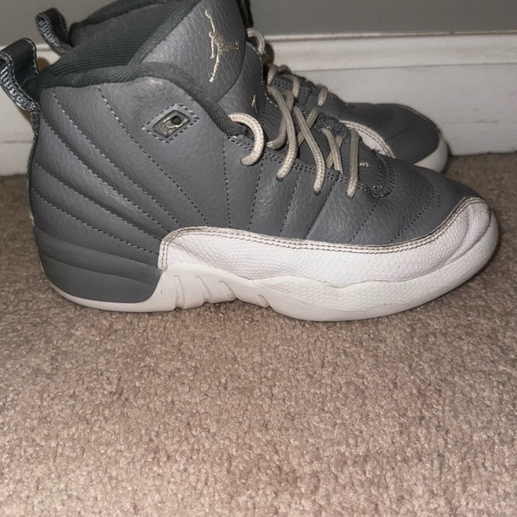 Air Jordan Gray and White Sneakers - Picture 5 of 9